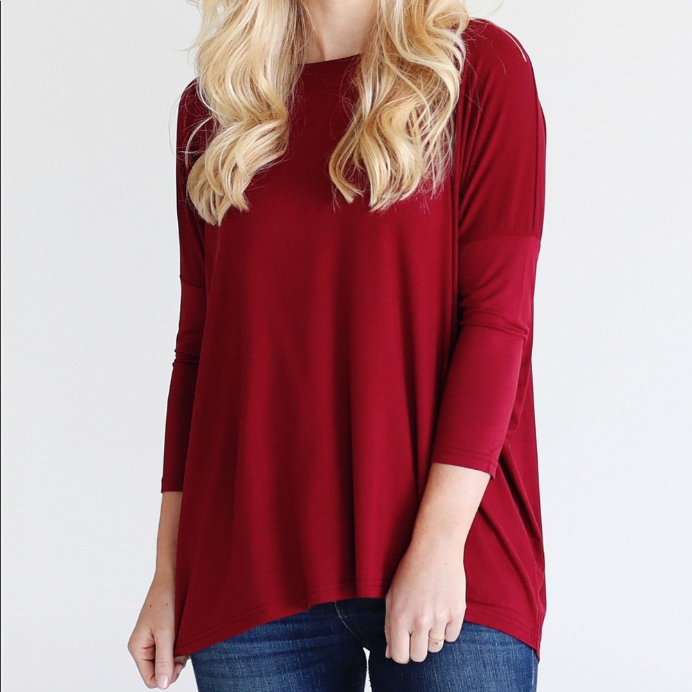 Wine Red Piko Top